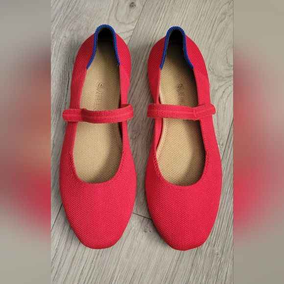 Rothy's The Square Mary Jane Lollipop Red + Leopard Sole, Women's US 6.5 EU 36.5 - Picture 4 of 16